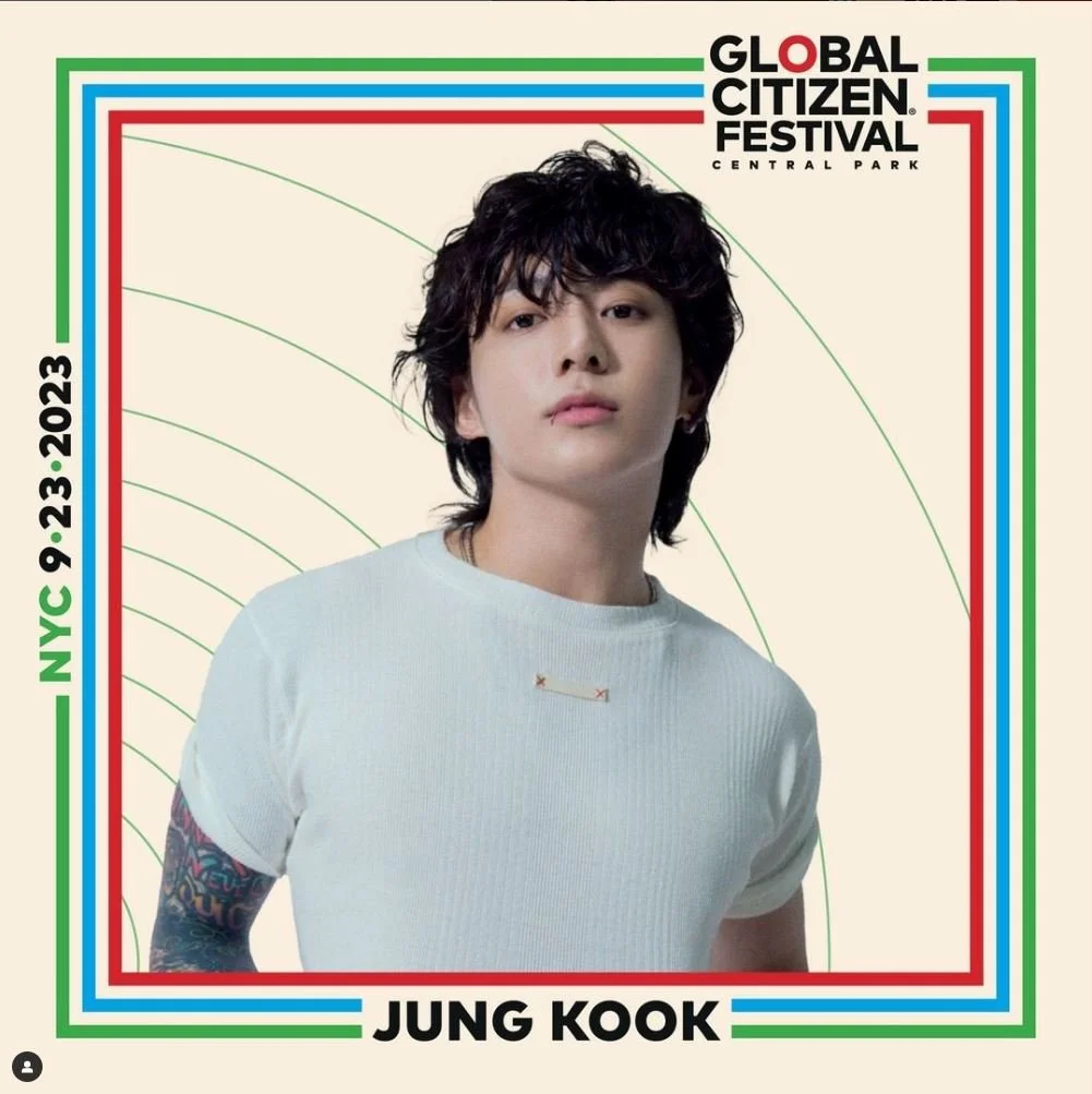 BTS ジョングク GLOBAL CITIZEN FESTIVAL Tシャツ Jung Kook to Perform at the 2023 Global Citizen Festival — US BTS ARMY